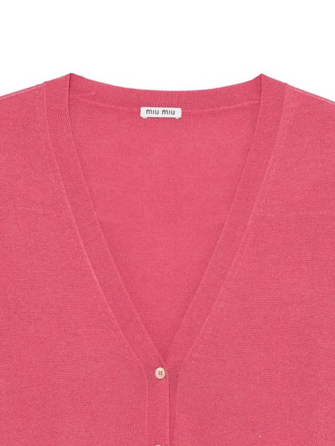 Miu Miu V-neck button-up cardigan - Pink