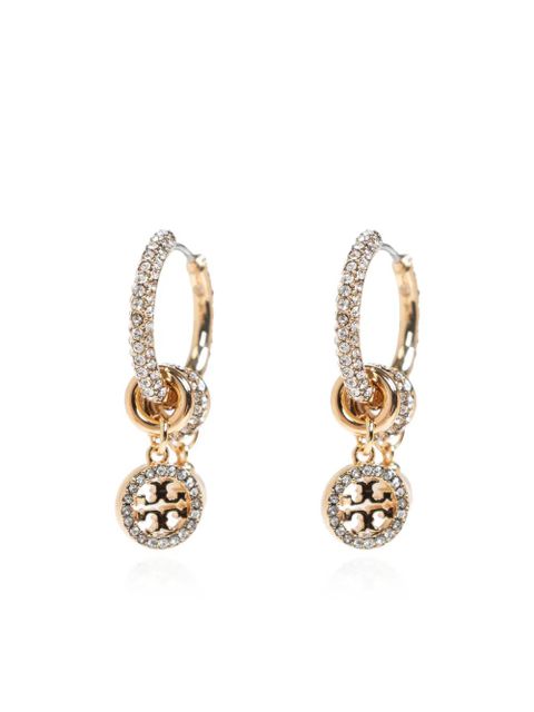 Tory Burch Icon Pavé Charm earrings - Gold - zdjęcie produktu nr 2