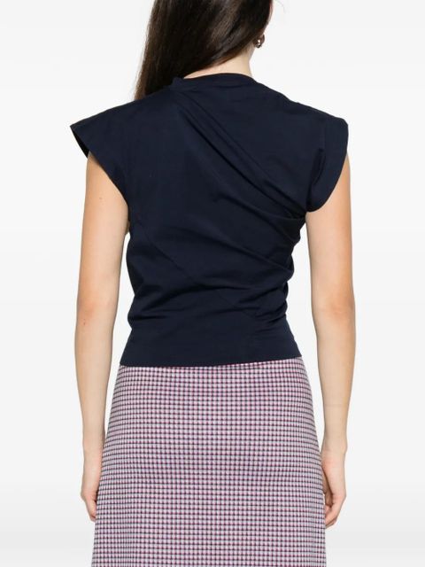 Vivienne Westwood Hebo asymmterical-neck T-shirt - Blue