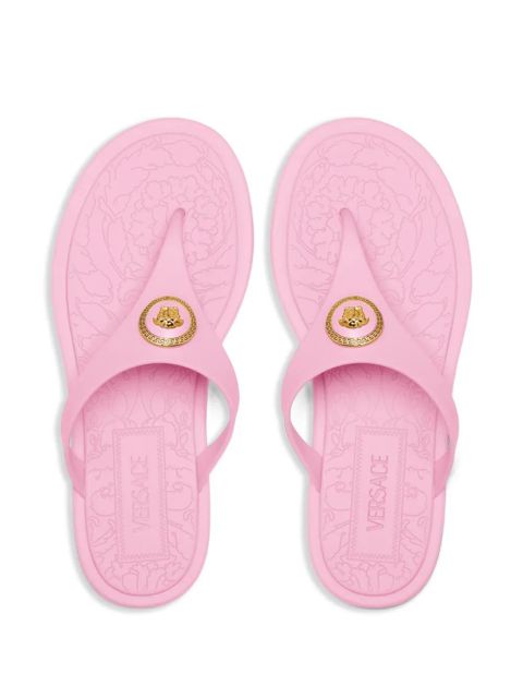 Versace Alia metallic-detail flip-flops - Pink