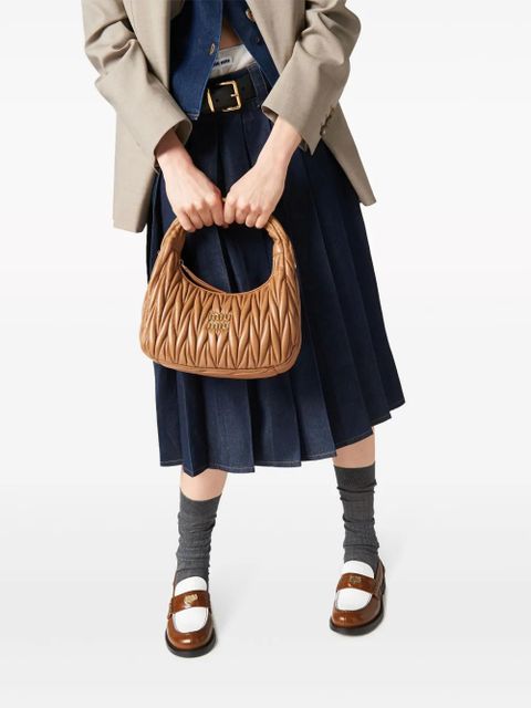 Miu Miu two-tone leather penny loafers - Brown