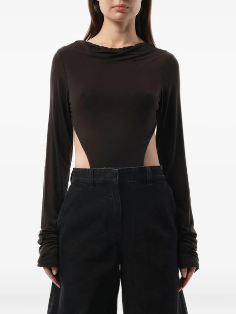 ENTIRE STUDIOS cutout long-sleeve bodysuit - Brown