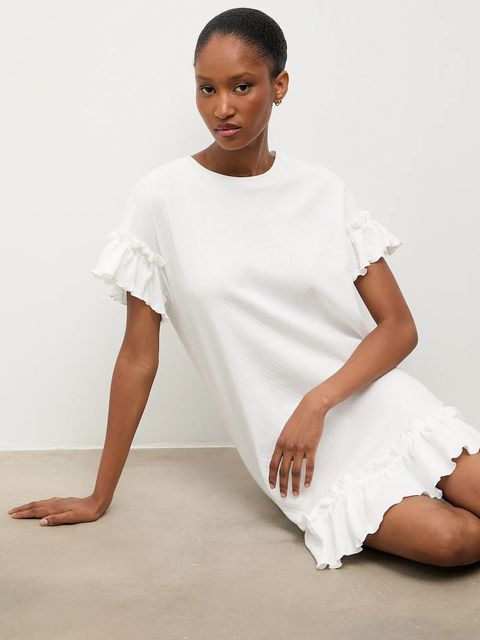 Answear.LAB koszula nocna bawełniana damska kolor beżowy bawełniana