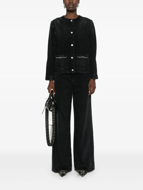 Givenchy chain-detailing denim jacket - Black - zdjęcie produktu nr 2