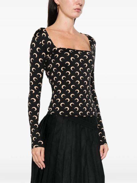 Marine Serre moon-print top - Black - zdjęcie produktu nr 2