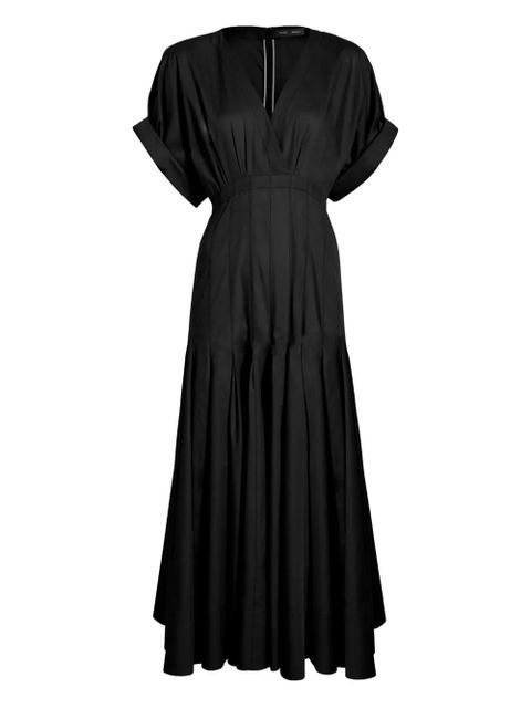 Proenza Schouler Ciara V-neck pleated maxi dress - Black - zdjęcie produktu nr 1