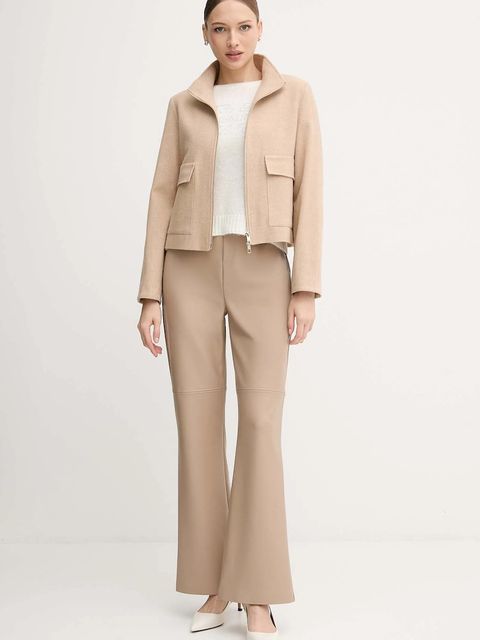 Marc Aurel kurtka z wełną kolor beżowy przejściowa 3939-1020-24806