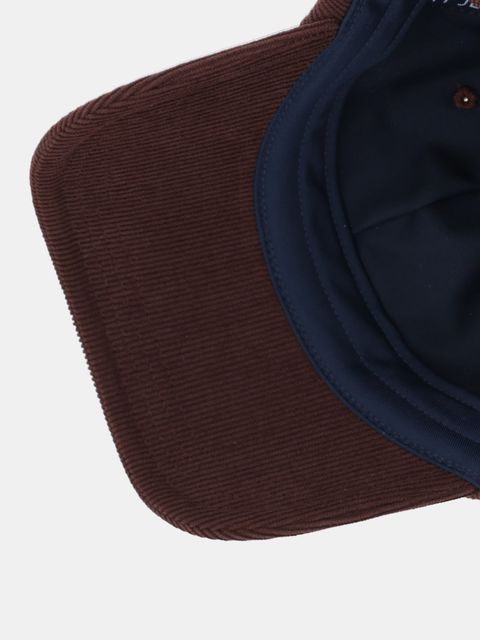 Tommy Jeans czapka z daszkiem sztruksowa kolor brązowy AW0AW17908