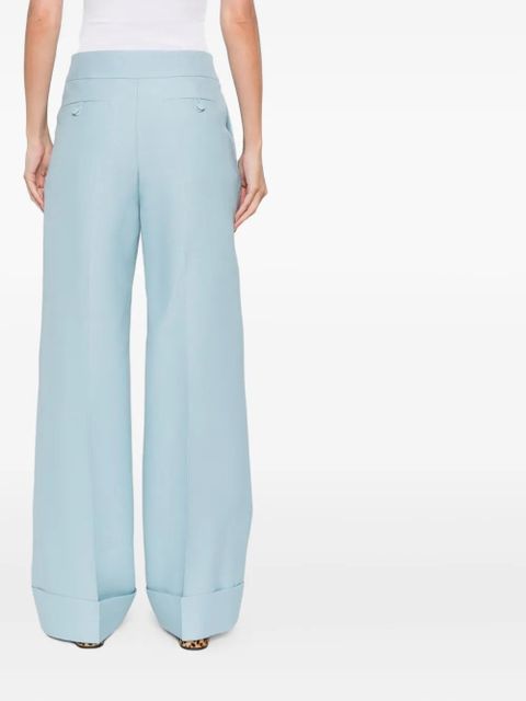 Valentino Garavani cuffed-hem tailored trousers - Blue
