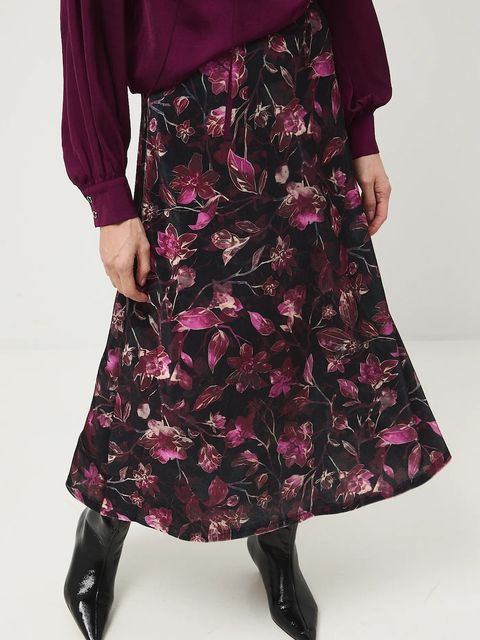 Medicine spódnica kolor czarny midi rozkloszowana - zdjęcie produktu nr 2