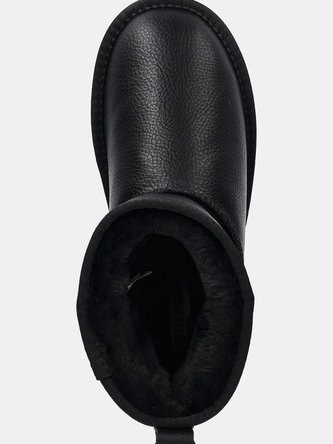 Steve Madden botki skórzane Tessah damskie kolor czarny na platformie ocieplone 11003483