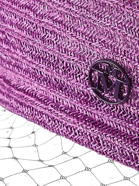 Maison Michel New Bonnie Veil straw beret - Purple - zdjęcie produktu nr 2
