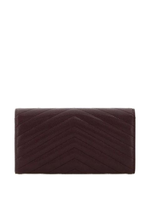 Saint Laurent Cassandre chevron-quilted wallet - Red - zdjęcie produktu nr 2