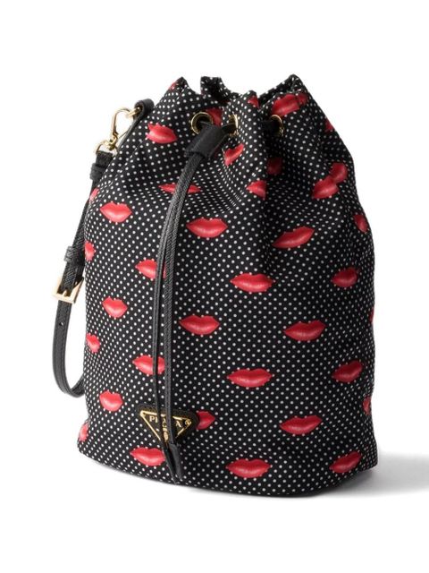 Prada Re-Nylon polka-dot pouch - Black