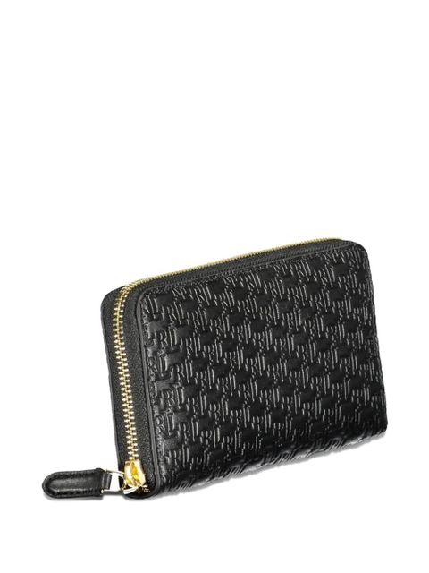 Lauren Ralph Lauren monogram-embossed wallet - Black