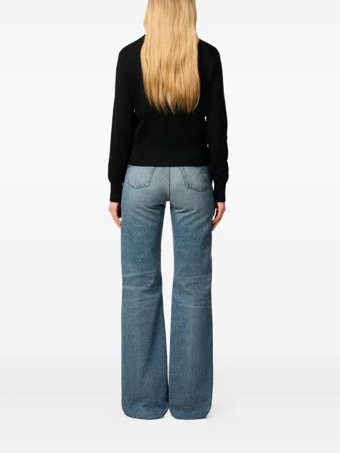 AMI Paris Ami De Coeur wool crew-neck sweater - 0180 BLACK/BLACK