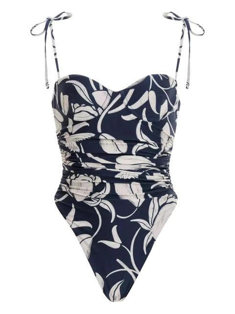 Agua By Agua Bendita floral-print swimsuit - Blue - zdjęcie produktu nr 1
