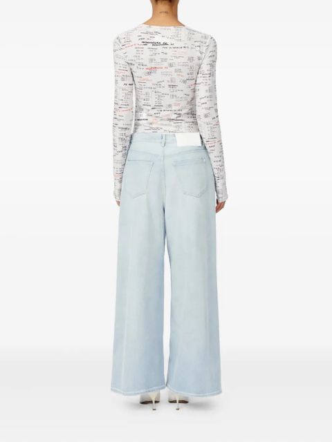 MM6 Maison Margiela five pocket drawstring trousers - Blue