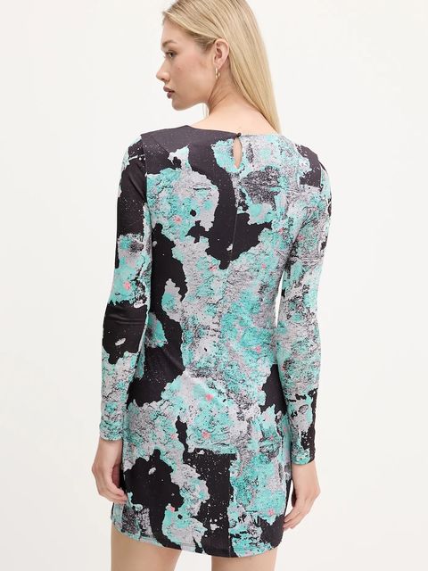 Desigual sukienka WALL LACROIX kolor czarny mini rozkloszowana 25WWVK09