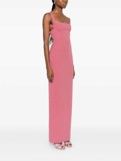 Solace London square-neck maxi dress - Pink