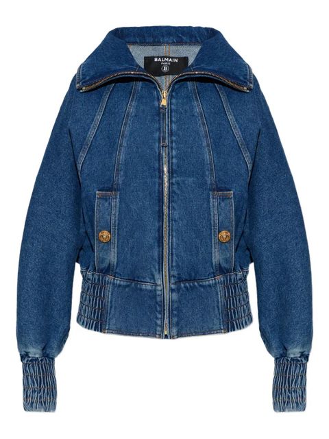 Balmain zip-up denim jacket - Blue - zdjęcie produktu nr 1