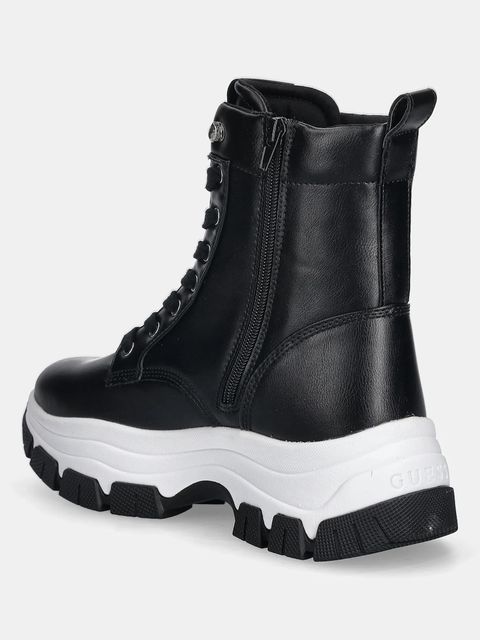 Guess botki BENZON damskie kolor czarny na platformie FLFBNZ ELE12