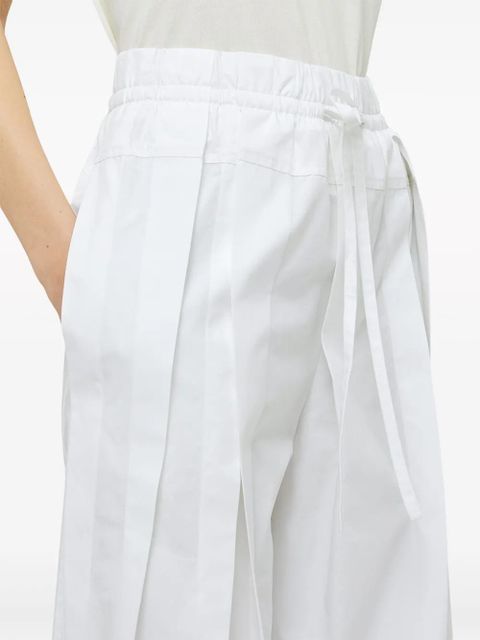 Jil Sander pleat-detail wide-leg trousers - White