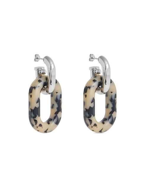 Rabanne XL link patterned earrings - Silver - zdjęcie produktu nr 2