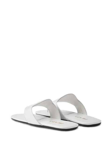 Prada two-strap flat sandals - White