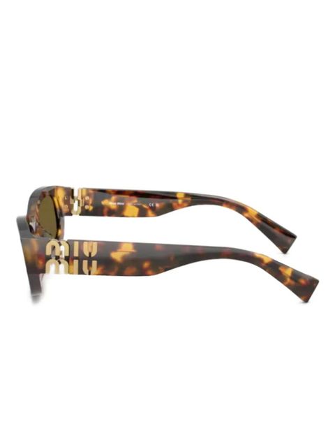 Miu Miu Eyewear logo-lettering tinted sunglasses - Brown
