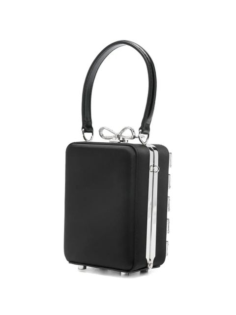 Self-Portrait micro crystal-embellished tote bag - Black