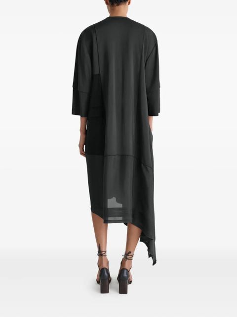 LEMAIRE asymmetrical pleated blouse dress - Black
