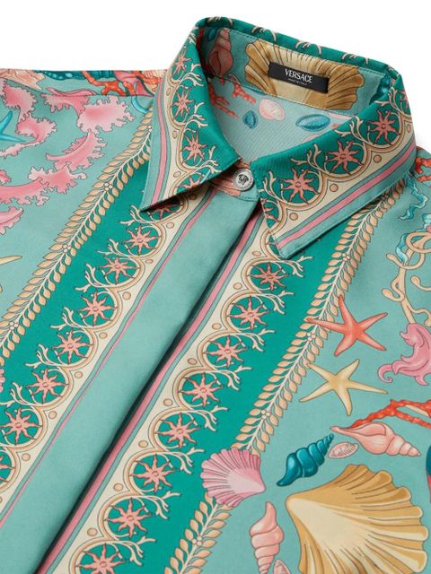Versace Underwater Barocco button-up shirt - Green