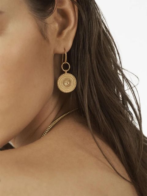 Monica Vinader Juno gold vermeil disc earrings - zdjęcie produktu nr 2