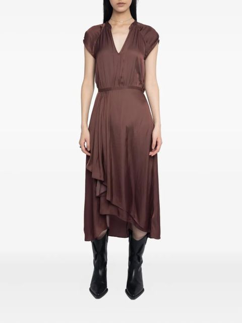 Zadig&Voltaire Randall V-neck midi dress - Brown - zdjęcie produktu nr 2