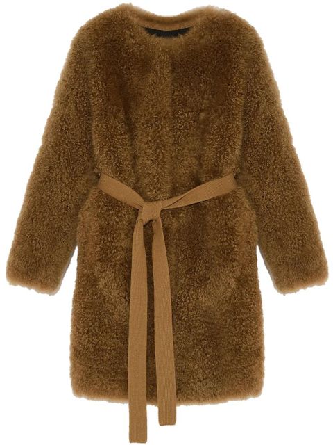 Yves Salomon belted coat - Brown - zdjęcie produktu nr 1