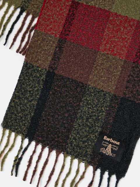 Barbour szalik kolor zielony wzorzysty USC0391