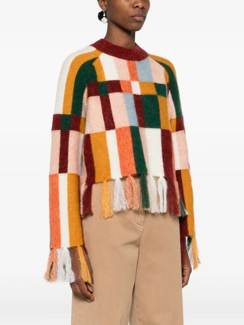 ALEMAIS fringe sweater - White - zdjęcie produktu nr 2