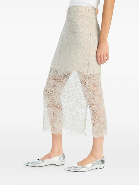 ROTATE BIRGER CHRISTENSEN lace midi skirt - Neutrals - zdjęcie produktu nr 2
