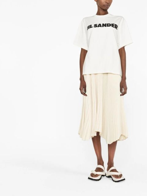 Jil Sander logo-print detail T-shirt - White - zdjęcie produktu nr 2