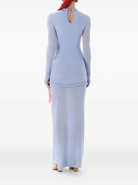 MANURÍ Nora braided-detail maxi dress - Blue