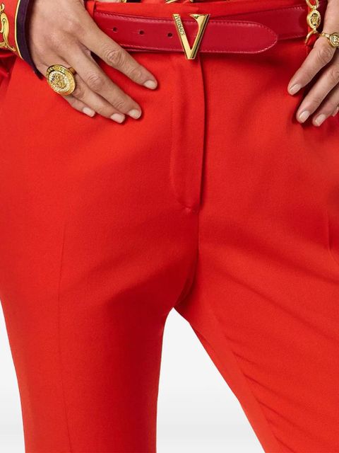 Versace V-buckle leather belt - Red - zdjęcie produktu nr 2