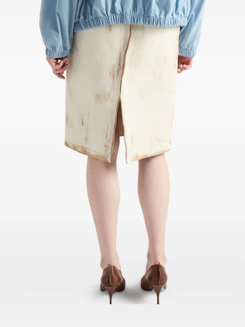 Prada leather skirt - White
