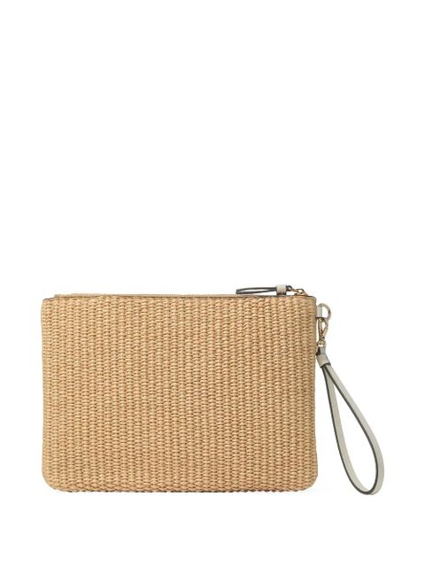Jimmy Choo raffia clutch bag - Brown - zdjęcie produktu nr 2