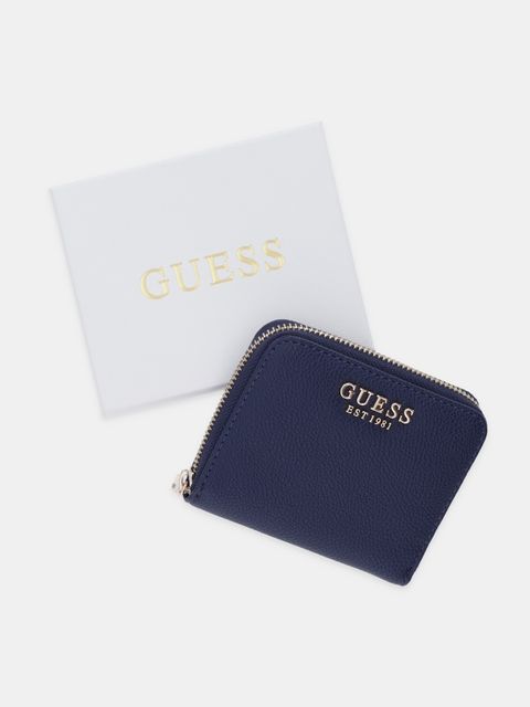 Guess portfel LAUREL damski kolor granatowy SWBG74 59137