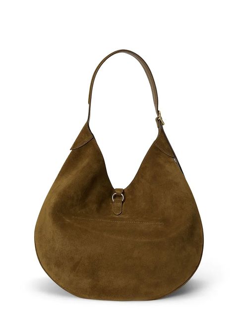 Polo Ralph Lauren torebka zamszowa kolor brązowy 428922881 - zdjęcie produktu nr 2