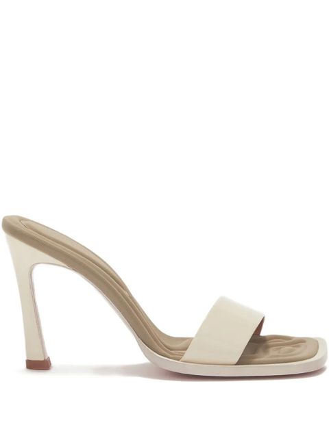 The Attico leather heeled mules - White - zdjęcie produktu nr 1