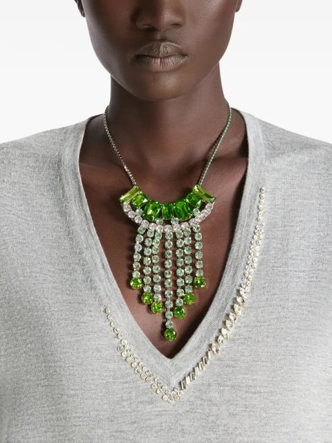 DRIES VAN NOTEN strass-embelishment necklace - Silver - zdjęcie produktu nr 2