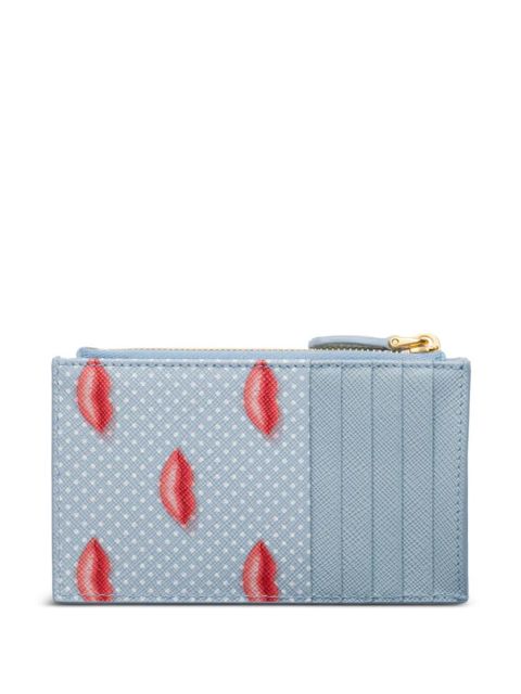 Prada leather card holder - Blue - zdjęcie produktu nr 2