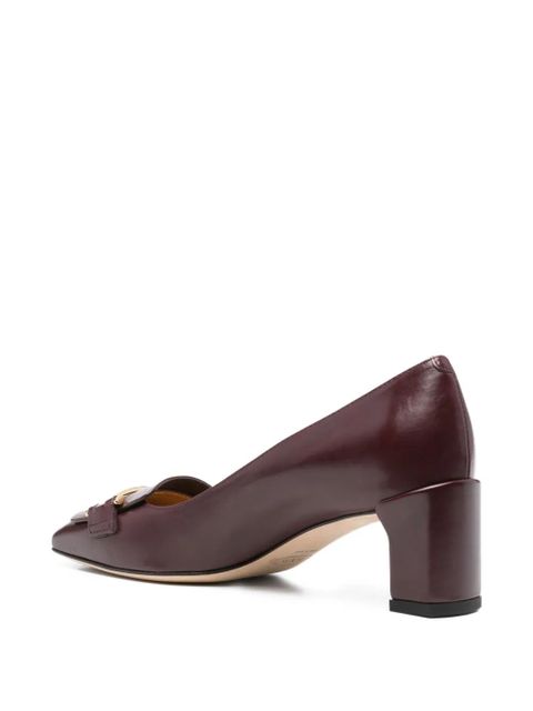 Tod's 55mm block-heel leather pumps - Purple